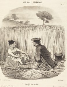 Um idílio no trigo de Honoré Daumier
