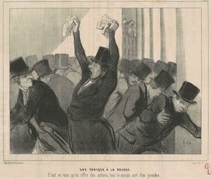 Une Panique a la bourse de Honoré Daumier