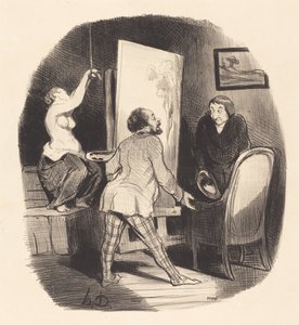 Uma posição difícil de Honoré Daumier