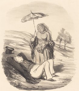 Um passeio conjugal de Honoré Daumier