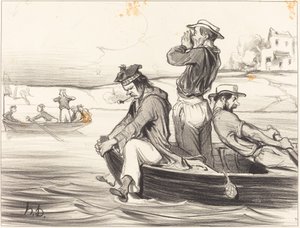 Um encontro em mar aberto de Honoré Daumier