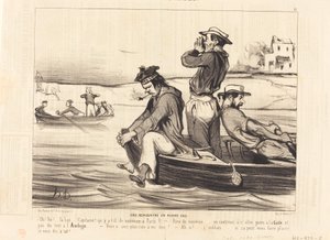 Um encontro em mar aberto de Honoré Daumier
