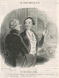 Uma amante na ópera de Honoré Daumier