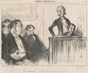 Uma noite musical de Honoré Daumier