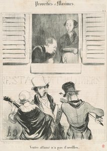 barriga faminta não tem ouvidos de Honoré Daumier