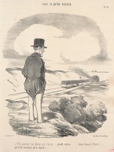 No entanto, aqui está minha esposa que está saindo... de Honoré Daumier
