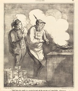 Aqui estão alguns ovos quebrados... de Honoré Daumier