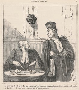 Seu cliente é um canalha... de Honoré Daumier