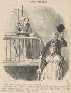 Sua visita foi muito curta... de Honoré Daumier