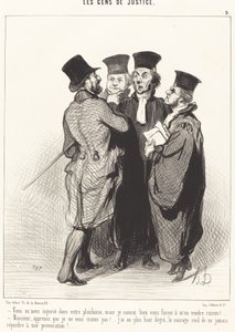 Você me insultou em sua súplica... de Honoré Daumier