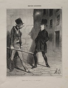 Que horas são, por favor? de Honoré Daumier