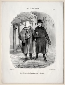 O que você quiser, placa 7: Tendo assumido o papel de dândis sob o Diretório de Honoré Daumier