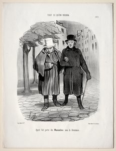 O que você quiser, prato 7: Tendo participado de dândis sob o Diretório, 1847. de Honoré Daumier