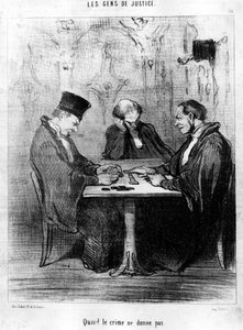 Quando o crime não dá, tirado da série "Gens de Justice", de Honore Daumier (1808-1879). "Charivari". de Honoré Daumier