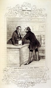 ilustrações sobre ideias e lendas Philipon sob o título Les Cent e Robert Macaire de Honoré Daumier
