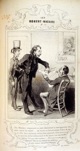 ilustrações sobre ideias e lendas Philipon sob o título Les Cent e Robert Macaire de Honoré Daumier