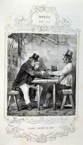 ilustrações sobre ideias e lendas Philipon sob o título Les Cent e Robert Macaire de Honoré Daumier