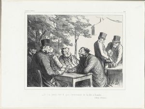 "- Nunca me ri tanto como no funeral da filha de Bourdin......." (Henri Monnier), placa 303 de Souvenirs d
