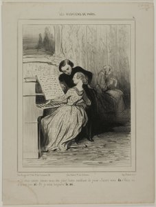 "- Se tu soubesses como és bonita!... Faz de conta que estás a brincar! - Pára com isso... DO - Tu não me amas!...SO - Eu serei sempre tua. ... MI", placa 6 de Les Musiciens De Paris
