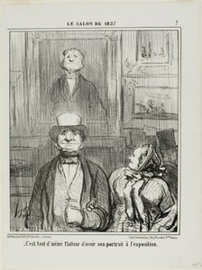 "- É realmente muito lisonjeiro ter o seu retrato exposto no Salon", placa 7 do Le Salon de 1857