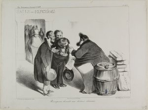 Uma recompensa justa para os eleitores cumpridores, chapa 404 de Honoré Victorin Daumier