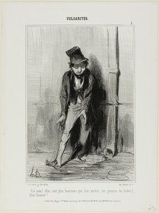"Porra! São mais felizes do que o seu mestre.... estas cabras de botas... bebem!", chapa 2 de Vulgarités de Honoré Victorin Daumier