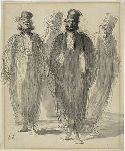 Quatro advogados de Honoré Victorin Daumier