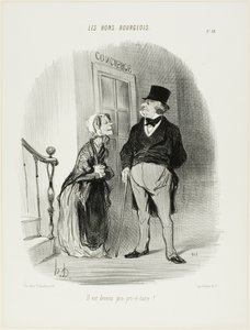 "Ele tornou-se um Laaaand-Looooord!", placa 18 de Les Bons Bourgeois de Honoré Victorin Daumier