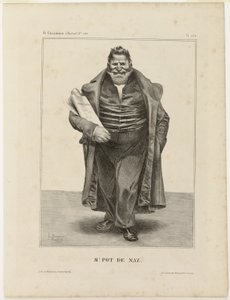 Sr. Pot De Naz..., chapa 270 de Cartooning Celebrities de Honoré Victorin Daumier