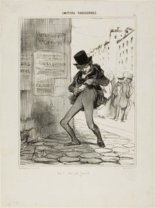 Roubado! Rua dos bolsos vazios..., placa 13 de Émotions Parisiens de Honoré Victorin Daumier