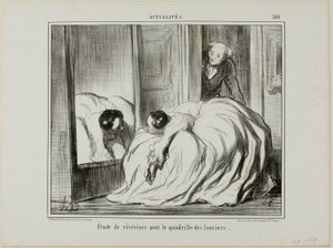Estudo de Reverência para a Quadrilha dos Lanceiros, chapa 380 de Actualités de Honoré Victorin Daumier