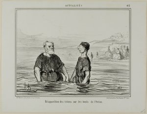 O reaparecimento dos Tritões do Mar, placa 412 de Actualités de Honoré Victorin Daumier