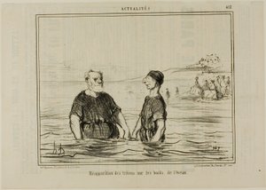 O reaparecimento dos Tritões do Mar, placa 412 de Actualités de Honoré Victorin Daumier