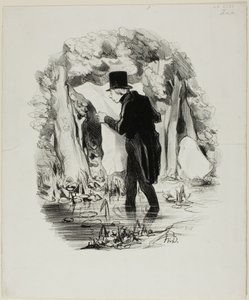 É aqui que a palestra do Constitutionnel vos pode levar, prato 8 de Pastorales de Honoré Victorin Daumier