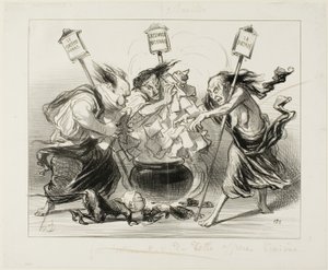 Demasiados cozinheiros estragam o caldo, prato 129 de Actualités de Honoré Victorin Daumier