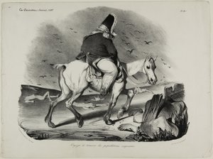 Viagens da população atenta, placa 413 de Honoré Victorin Daumier