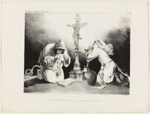 Quando o Diabo envelheceu, tornou-se um eremita, placa 476 de Honoré Victorin Daumier