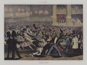 Galop Final (cor litho) de Honore (after) Daumier