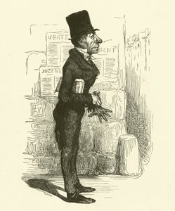 O Advogado de menor porte (gravura) de Honore (after) Daumier