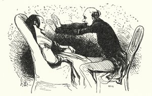 O hipnotizador (litho) de Honore (after) Daumier