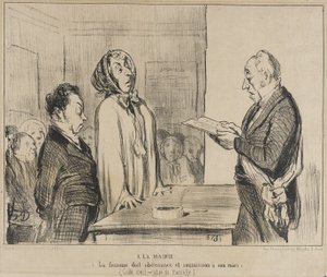 Na câmara municipal... de Honoré Daumier
