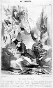 Um showdown de mistérios: desenho animado sobre "Os mistérios de Paris", publicado na novela de Eugène Sue - em "Le Charivari" de 16/02/1844 de Honoré Daumier