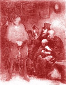 Uma sala de espera, Exposição Daumier na Galerie Durand-Ruel em 1878 de Honoré Daumier