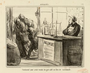 Actualidades n.º 252: Condenado por ter vendido arenito moído em vez de açúcar mascavado. de Honoré Daumier