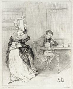 Adeus, meu querido, vou ter com os meus editores! ... de Honoré Daumier