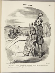 Ora essa! Aí vêm os Grafignon, seis de Paris, para nos convidarem para jantar sem cerimónia, e não há maneira de dizer que não estamos em casa! de Honoré Daumier