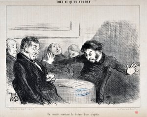 Obra de Honore Daumier (1808-1879). Charivari data de 1852: Serie ALL CE QU