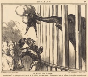 No Jardim das Plantas de Honoré Daumier