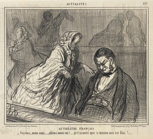 No Théâtre Français... de Honoré Daumier