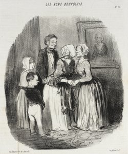 No Ano Novo, visita obrigatória à tia Rabourdin de Honoré Daumier